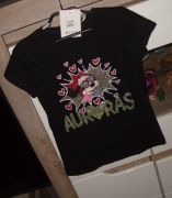 Serca -MIKI-HOLO cyrkonie czarna śliczna bluzeczka r. S/M