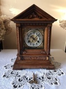 Zegar JUNGHANS ok. 1905 werk B06 eklektyczny Arts&Crafts orzech loft