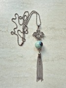 Wisiorek, naszyjnik, zawieszka kwiat z łańcuszkiem  nowy  