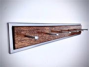 Wieszak ścienny drewniany - metalowy handmade