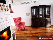 Stylowa Witryna 180` Klasyczna Orzech Włoski BEKAS Producent Mebli