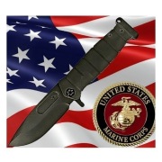 Nóż Medford USMC FF Black DLC Titanium, Black DLC S90V by Greg Medford 
