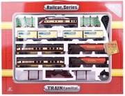 Duża Realistyczna Kolejka Fenfa 1:87 Pociąg Lokomotywa wagony Ciuchcia