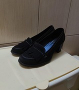 buty damskie 40 średnio wysokie design  skórzane zamsz zamszowe brązowa  