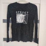 C&A fajna cienka bluzka z długim rękawem z kotem 158-164