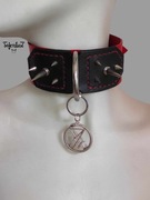 Harness Choker BDSM Punk Goth Metal - Obroża skórzana Hekate 3 - TotenKot