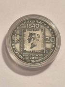 Penny Black. fi 32 mm. Mosiądz srebrzony. Gyges