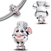 Srebrny Nowy Charms do bransoletki modułowej - Ratatuj 