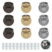 9 x Zapięcie do torebek ZESTAW zapięć w 3 kolorach