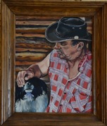 Ranczer, obraz olejny, wymiary 41 x 33