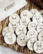 Drewniane Memory gra dla dzieci ćwiczy pamięć zwie