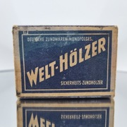 Stare pudełko zapałek Welt-Hölzer Deutsche Zündwaren lata 50