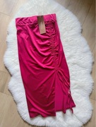 Nowa spódniczka z metką piękny kolor spódnica midi z rozcięciem na nogę XS