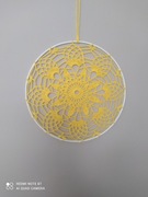 ozdoba na ścianę/ okno - serwetka w obręczy