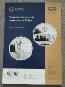 Folder -Ogloszenie do srebrnej monety 10 zł Słowacka mniejszość narodowa 
