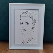 Obraz akwarelowy "Dama" A4