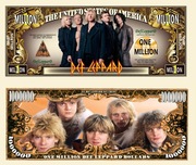 Def Leppard gwiazdy estrady banknot kolekcjonerskie