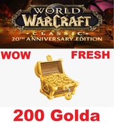 WOW SPINESHATTER GOLD 200 GOLDA ZŁOTA ZŁOTO FRESH EDYCJA WORLD OF WARCRAFT
