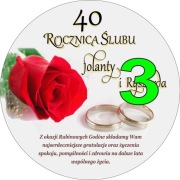 Pan Opłatek na tort - ROCZNICE ŚLUBU
