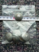 Guzik wojskowy duży PRL Alu woreczek 6 szt.