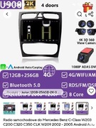 Carplay Mercedes Clk 203 clk209 Nawigacja android14 radio kamery 360 stopni