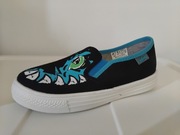 nowe BEFADO 31 skórzana wkładka slip on trampki tenisówki wsuwane chłopięce