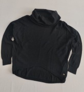 MEXX damski luźny sweter z golfem asymetryczny czarny S/36