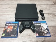Playstation 4 Slim + nowy pad + 2 gry. Minecraft