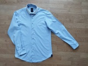 BENETTI BŁĘKITNA ELEGANCKA KOSZULA ROZMIAR S SLIM FIT