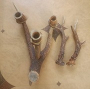 Świecznik plus 2 poroża z sarny 