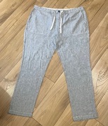 Spodnie męskie lniane prążki biało szare 2XL Joe Fresh 45zł