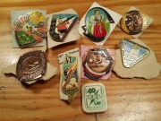 Wpinka Przypinka 9 szt PRL lata 70-te 80-te NIEUŻYWANE ! Zest. 12 PKP PTTK 