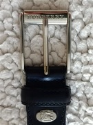 Karnawał Pasek męski do spodni czarny skórzany Burberry roz.90+3