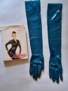 Rękawiczki blue metallic LATEX r. M 100% guma