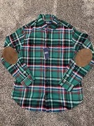 Ralph Lauren zielona koszula w kratę vintage flanelowa XL nowa