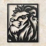 Metalowa dekoracja ścienna Lew 45 x 56