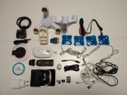 Zestaw elektroniki, wszystko sprawne, słuchawki, kable, bramka, USB i inne