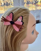 Ręcznie robione kokardki do włosów na gumce 