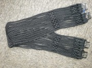 Popręg sznurkowy czarny 120