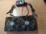 Podwójny wentylator 12 V.