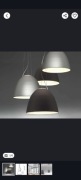 nowa lampa Artemide NUR duża aluminiowo-szklana, okazja