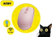 [NOWY] Baseus F01B Mysz Bezprzewodowa 2.4 GHz / Bluetooth [Różowy]