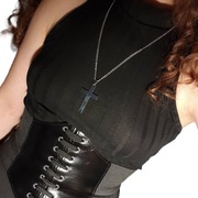 Naszyjnik krzyż łańcuszek