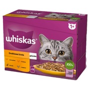 Karma Whiskas Drobiowa Uczta w 4 smakach, galaretka, 12 x 85 g (1,02 kg)