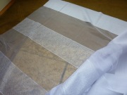 Okazja!Firanka gotowa prosta 420x250 cm pasy nowa 