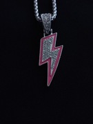 Piorun AC/DC- naszyjnik, wisiorek z  łańcuszkiem 