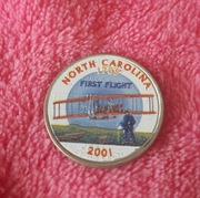 MONETA USA 25 CENTS QUARTET 2001 NORTH CAROLINA COLOR 