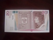 POLSKA  20 zł 2015 r. 600 rocz. urodzin JANA DŁUGOSZA  UNC + Folder UNC