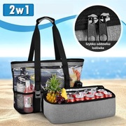 Torba Plażowa Duża 2w1 Torba Termiczna Turystyczna