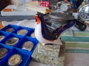 ŁOMONOSOW Gołąb figurka porcelana Lfz solniczka ZSRR PRL